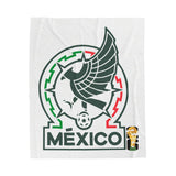 Mexico Soccer Velveteen Plush Blanket — National Team Emblem 2026 World Cup
