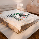 Mexico Soccer Velveteen Plush Blanket — National Team Emblem 2026 World Cup